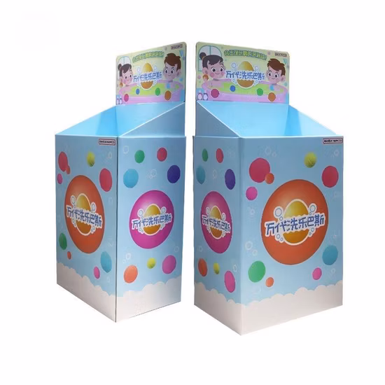 注文のボール紙のポップの床のボール紙の店のスーパーマーケットのスナックの化粧品のドアの形をした二面の表示